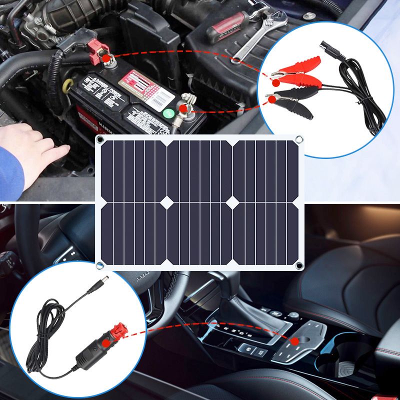 18W18V solar car charger Outdoor travel car battery car details Picture