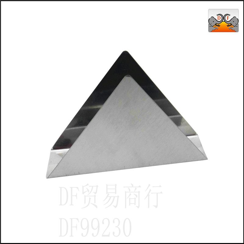 DF99230 三角形纸夹 厂家批发 不锈钢三角纸巾架 创意立式纸巾座 酒店西餐DF TRADING HOUSE详情图1