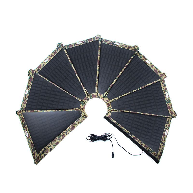 厂家直销60W太阳能折叠伞单晶太阳能发电户外充电产品图