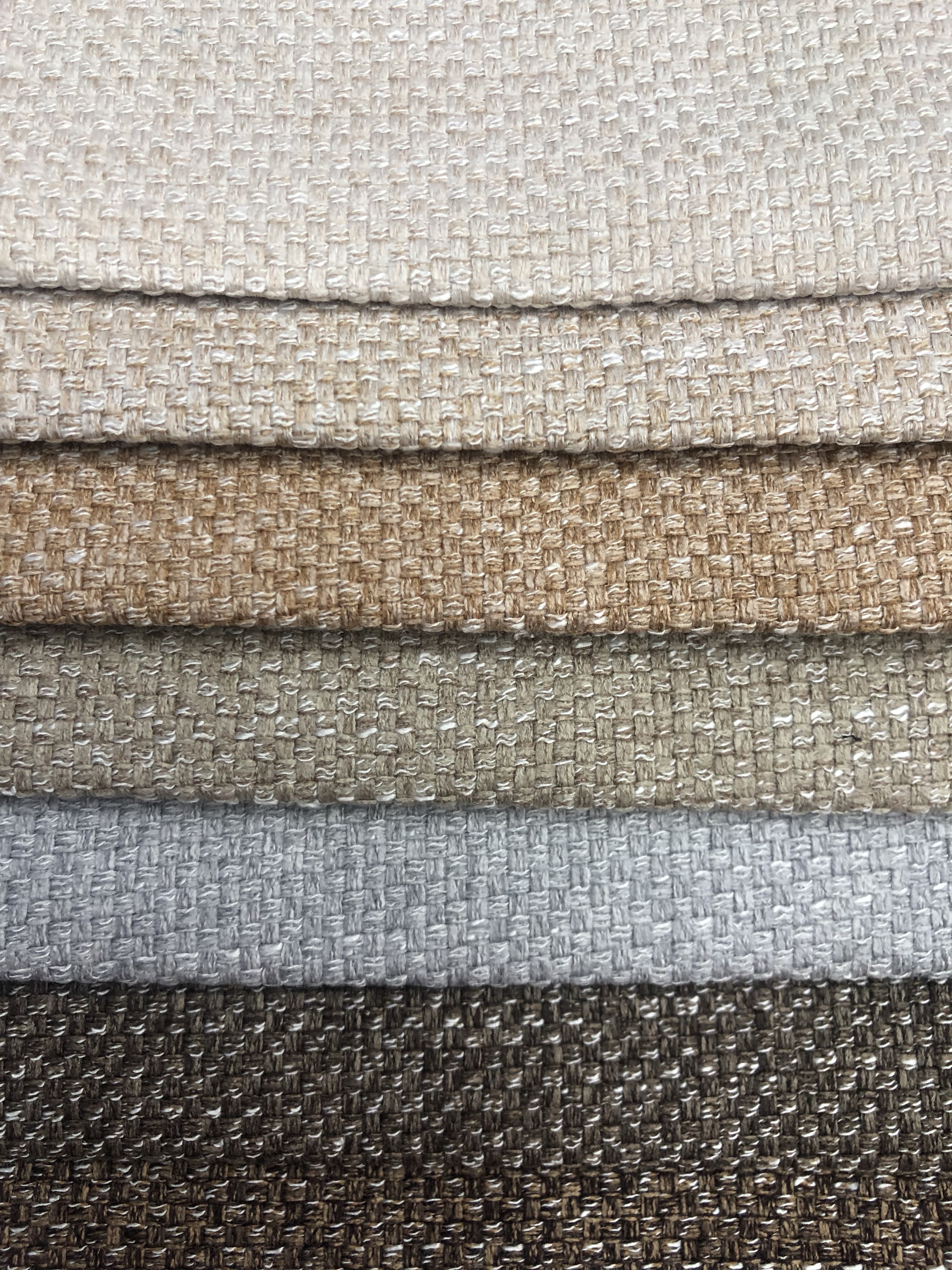 Coarse linen sofa fabric, polyester linen sofa cushions, throw pillows, car covers, bags, accessories, shoes, hats, checkered polyester linen fabric, linen wholesale details Picture