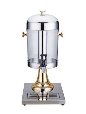 Single head stainless steel juice tripod cold drink machine buffet drink bucket transparent juice tripod with tap cold drink container