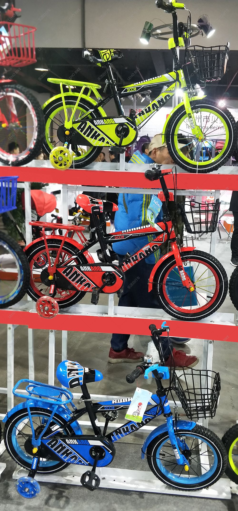12 "colorful hangers children's bicycle belt back seat belt basket