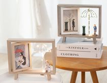 Yiwu Selection outside frame gray with light rotating small photo frame (umbrella black, white) /29015