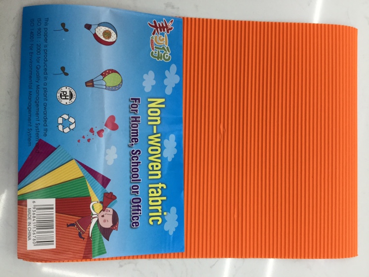 Orange corrugated paper