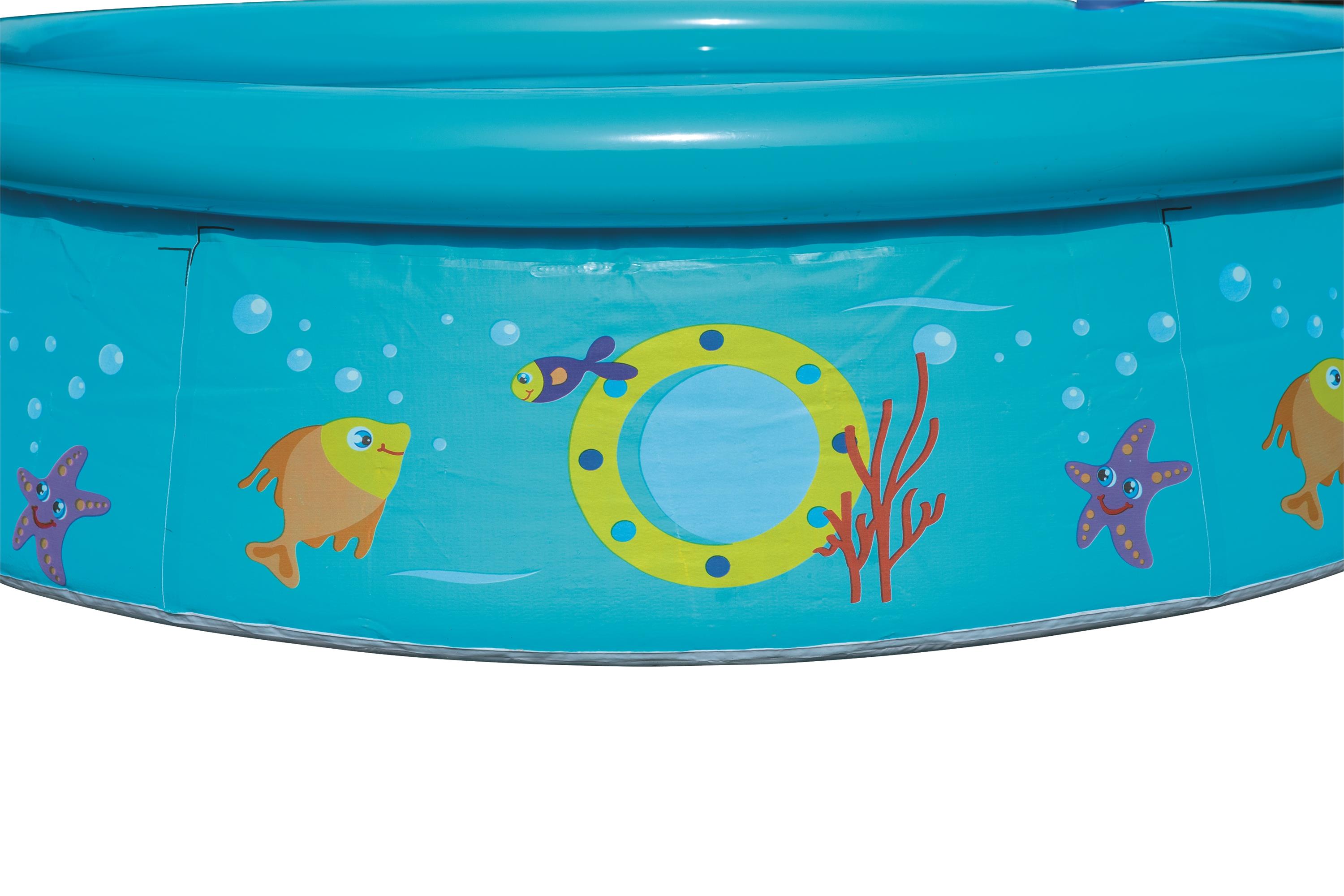 Bestway® 1.52m x 38cm 57326顶圈充气水池 儿童梯形喷水水池详情图6