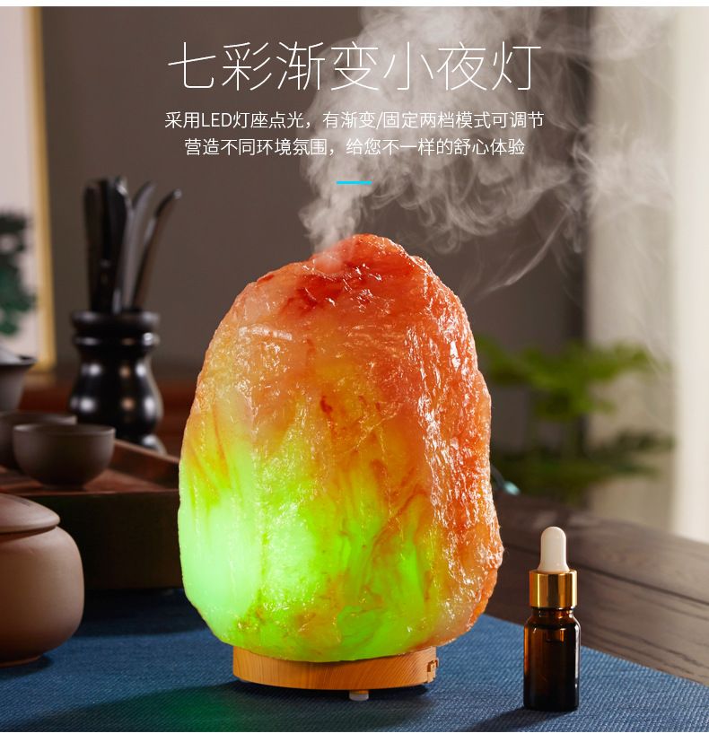 超声波精油香薰机120ml树脂矿石型迷你便携香薰机加湿器详情图4