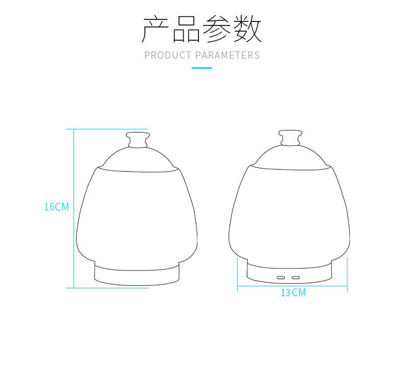 香薰机加湿器120ml七彩创意3d烟花玻璃超声波精油香薰灯详情图3
