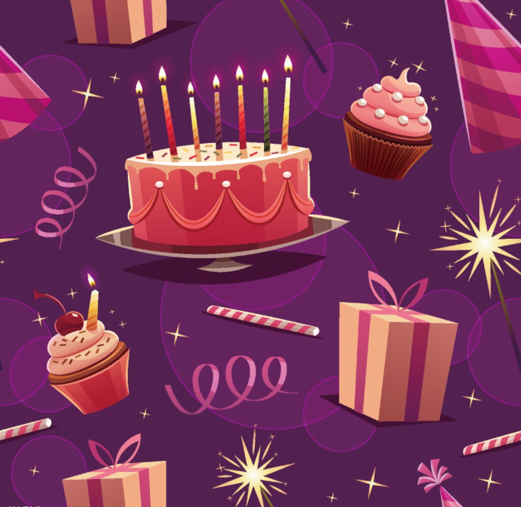 礼物包装纸生日礼物纸—紫色背景