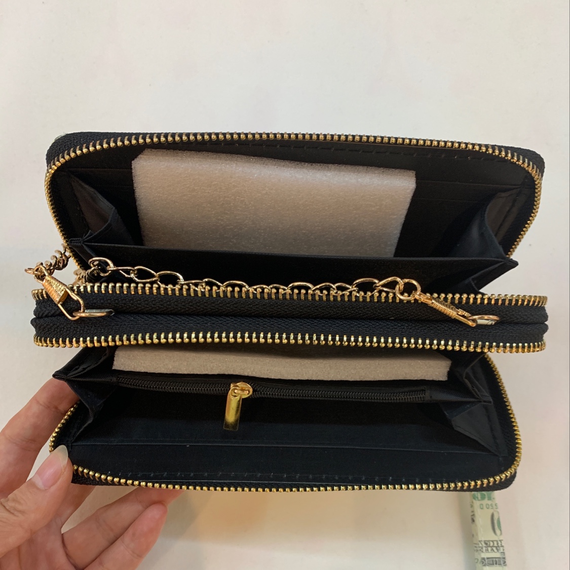 美金双拉包加长链细节图