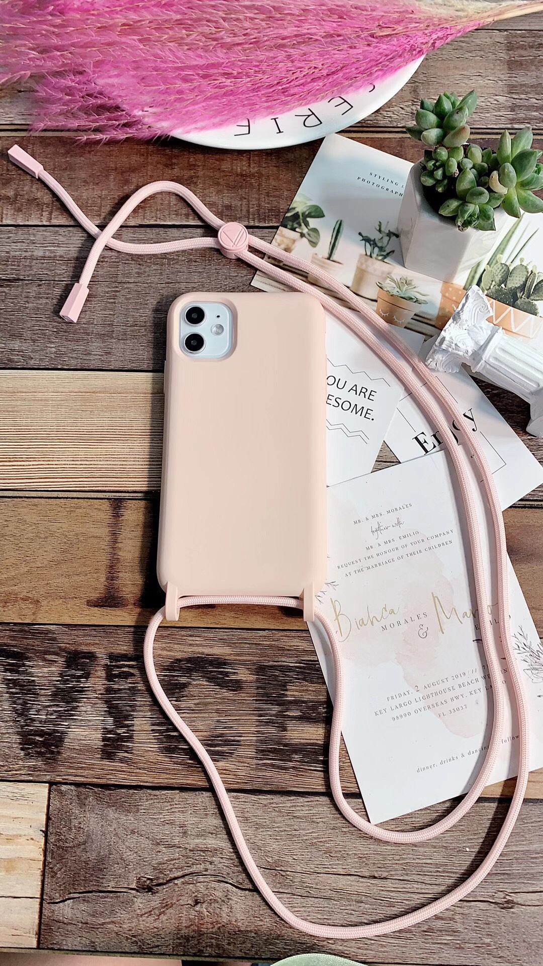 挂绳硅胶手机壳  液态手感壳 iPhone