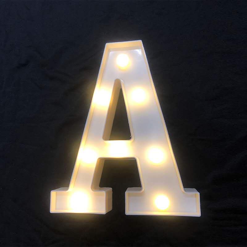 22cm白壳数字26字母灯 求婚表白生日婚庆装饰灯详情图5