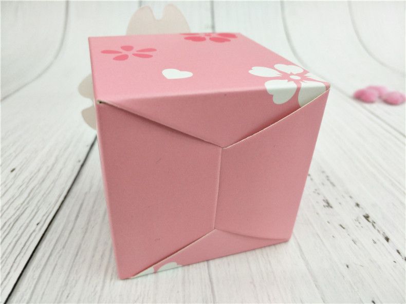 现货纸盒 欧式粉色喜糖盒 樱花糖果盒 厂家包装盒定制详情图6