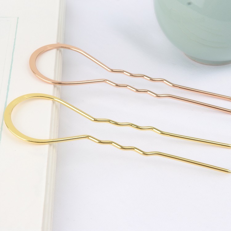 Color-preserving copper accessories, ancient-style headwear material, hairpin 30×100mm, flattened hairpin main body undefined