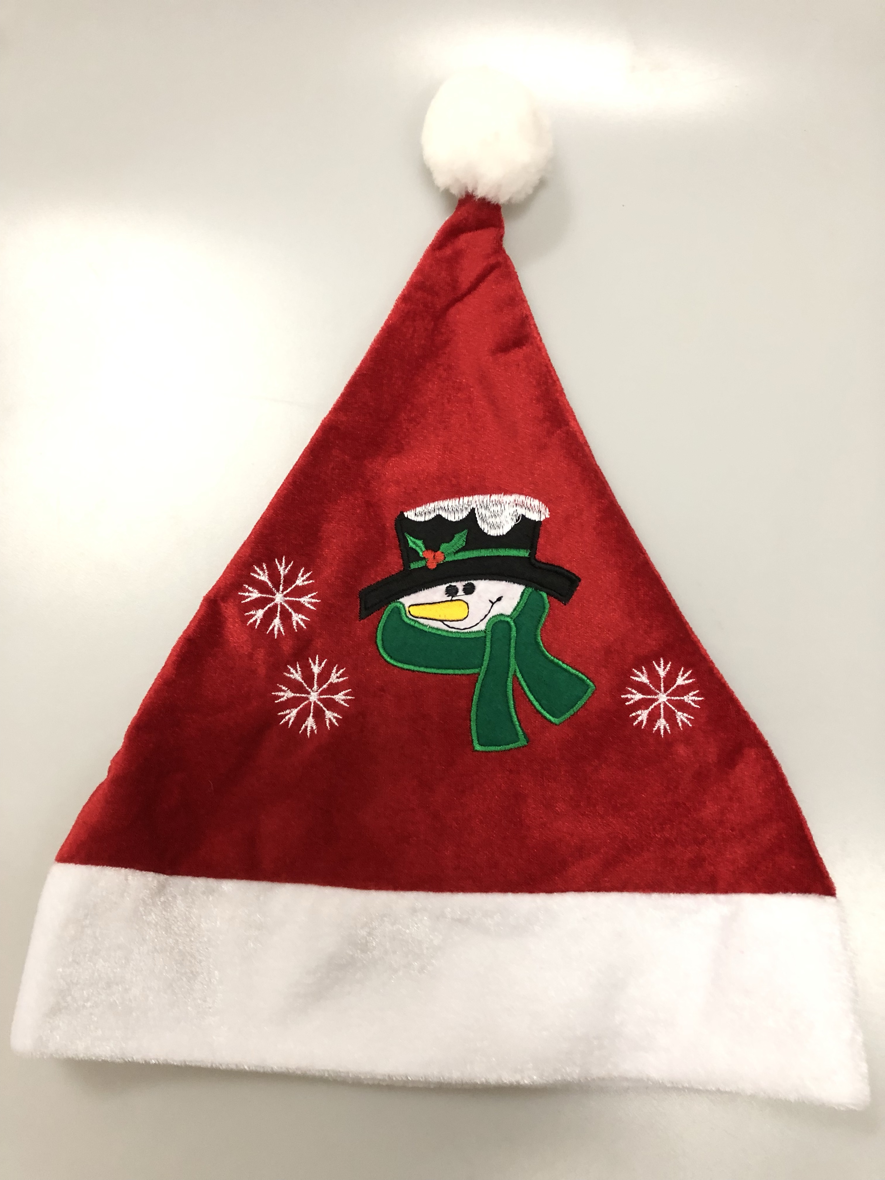 Embroidered woolen Christmas hat details Picture