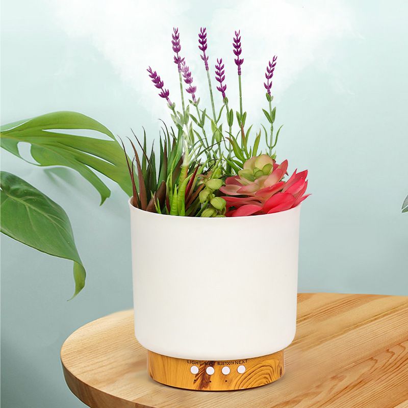 Aromatherapy instrument 400ml Green plant colorful light household ultrasonic air essential oil aromatherapy humidifier