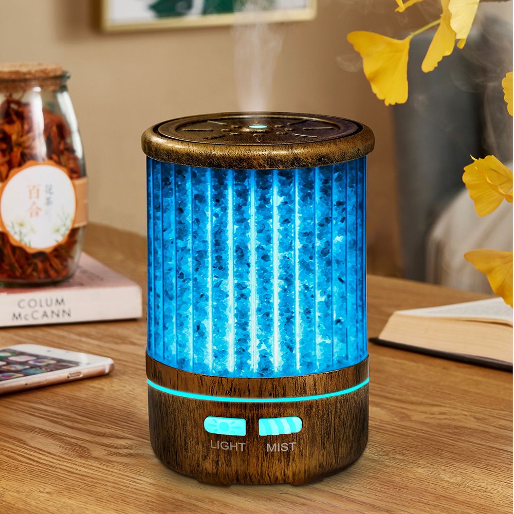 New natural mineral salt aroma diffuser, Amazon essential oil diffuser, LED smart light aroma diffuser and humidifier gift