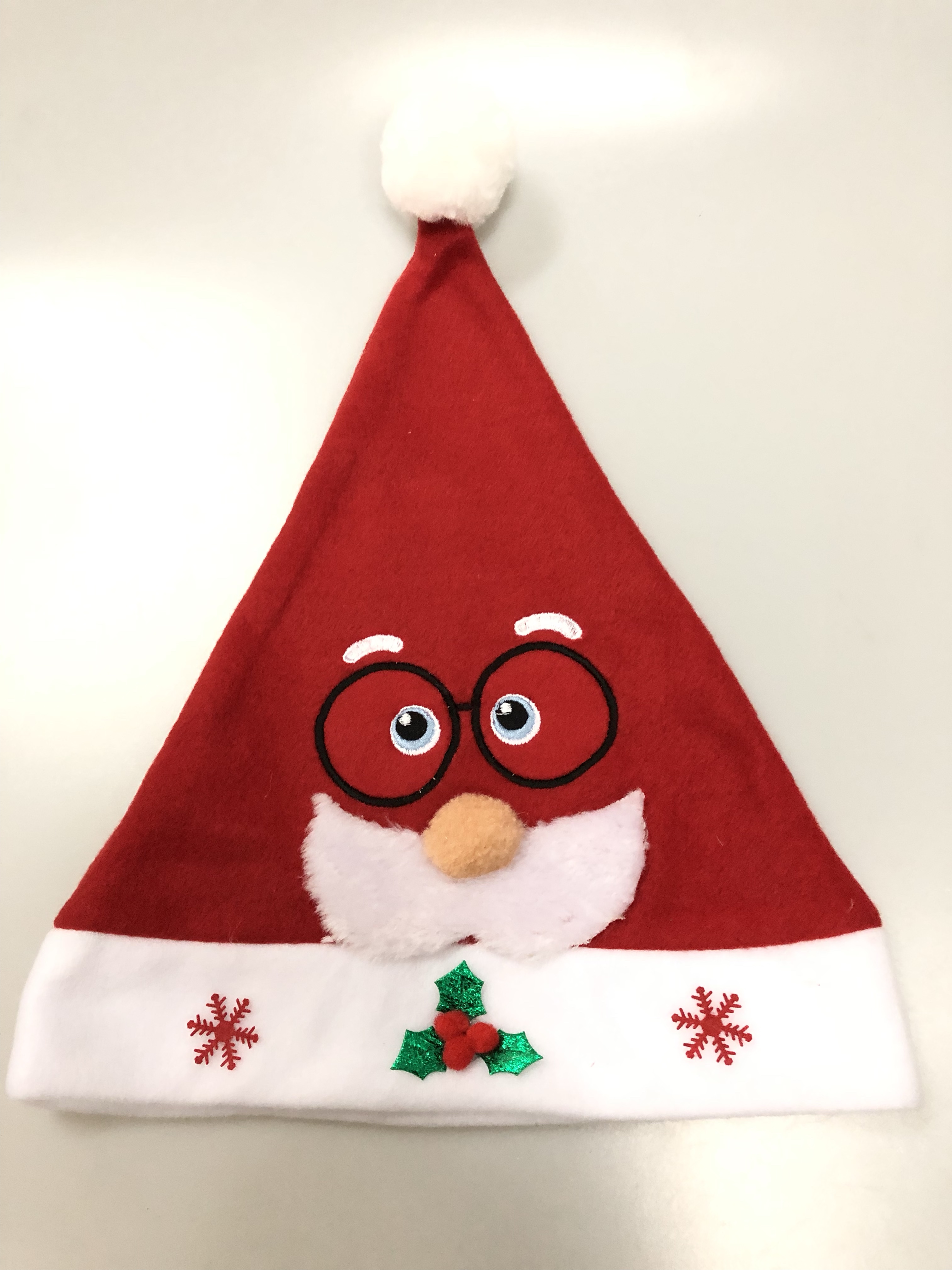 A velvet embroidered Santa Claus hat Specification image