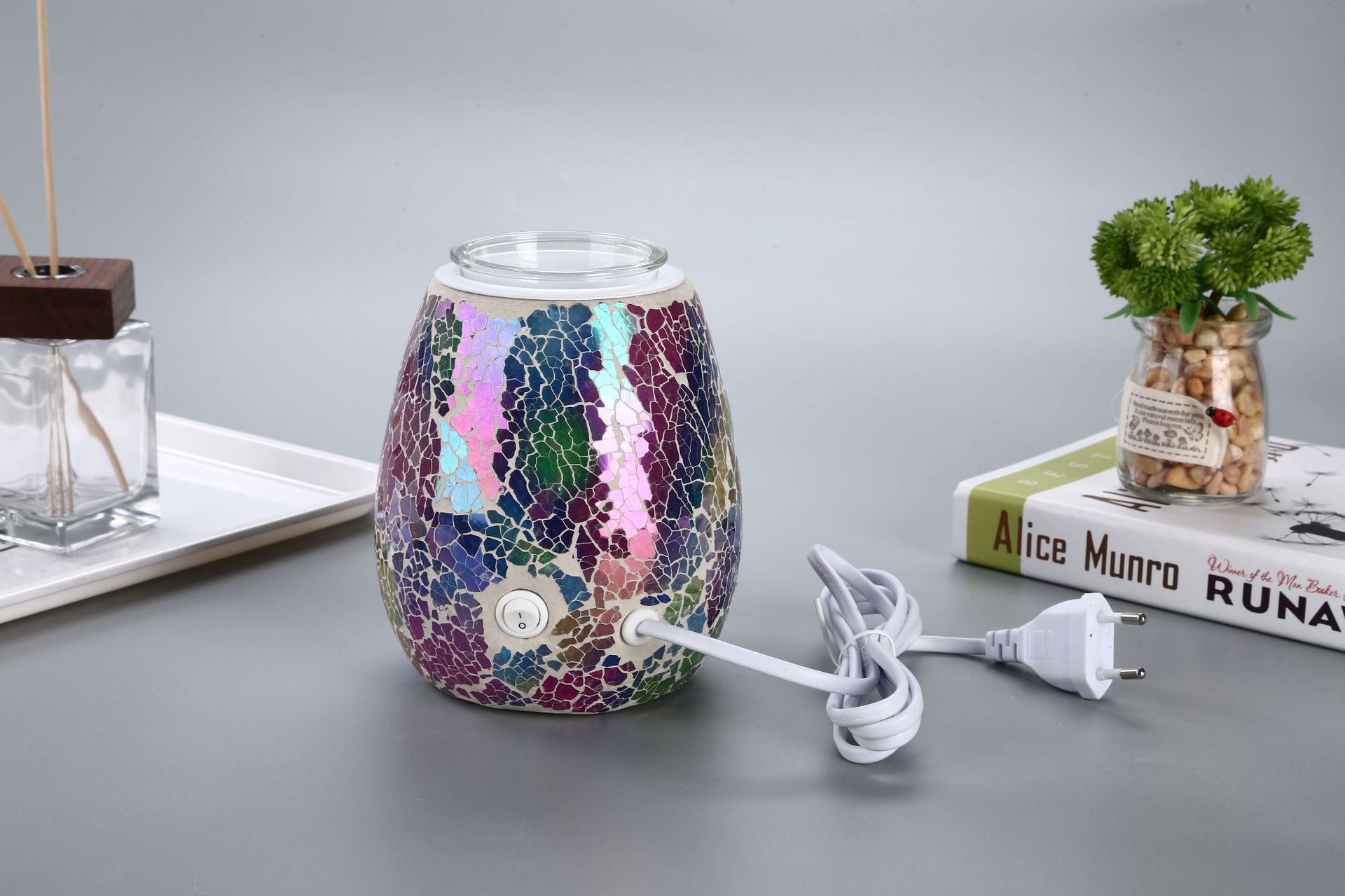 Seven-color color-changing Mosaic aroma diffuser, export aroma candle, Mosaic household aroma diffuser wholesale, flameless aroma diffuser Application Scenario