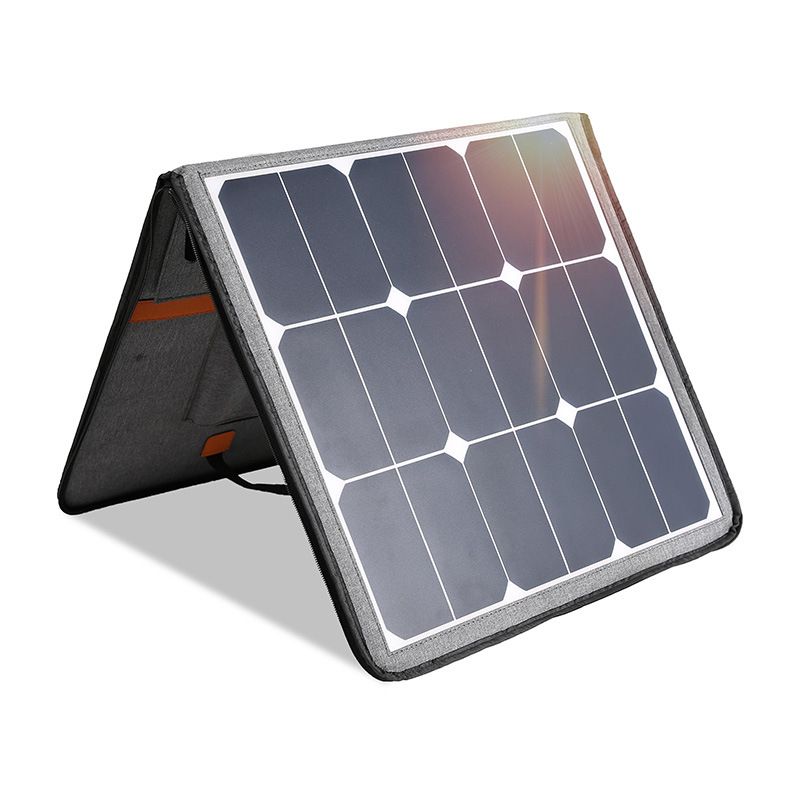 Waterproof solar folding case 50W solar charger outdoor portable emergency charging
