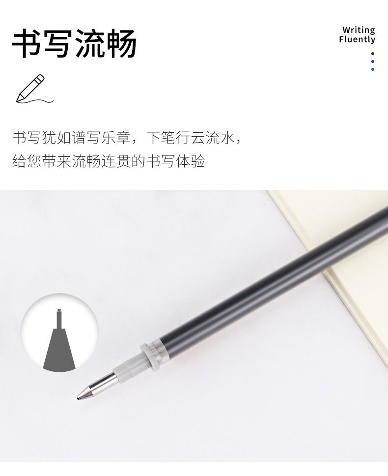 Pok PS1940 gel pen refill, 0.5mm gel core pic 4