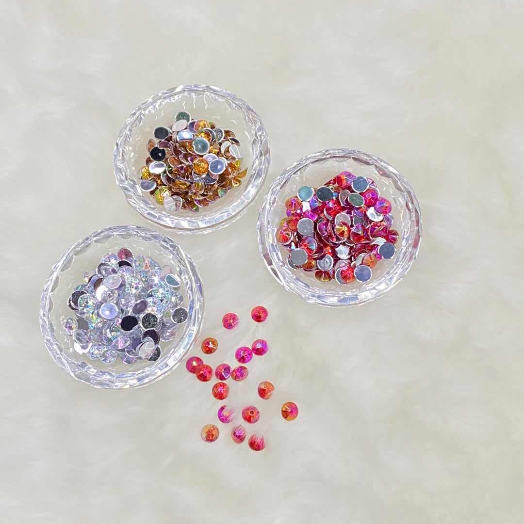 7.8 Flat bottom AB color: Red: Blue: Purple: Pink: White: Champagne: etc. Packaging: 5,000 pieces Unit price: package