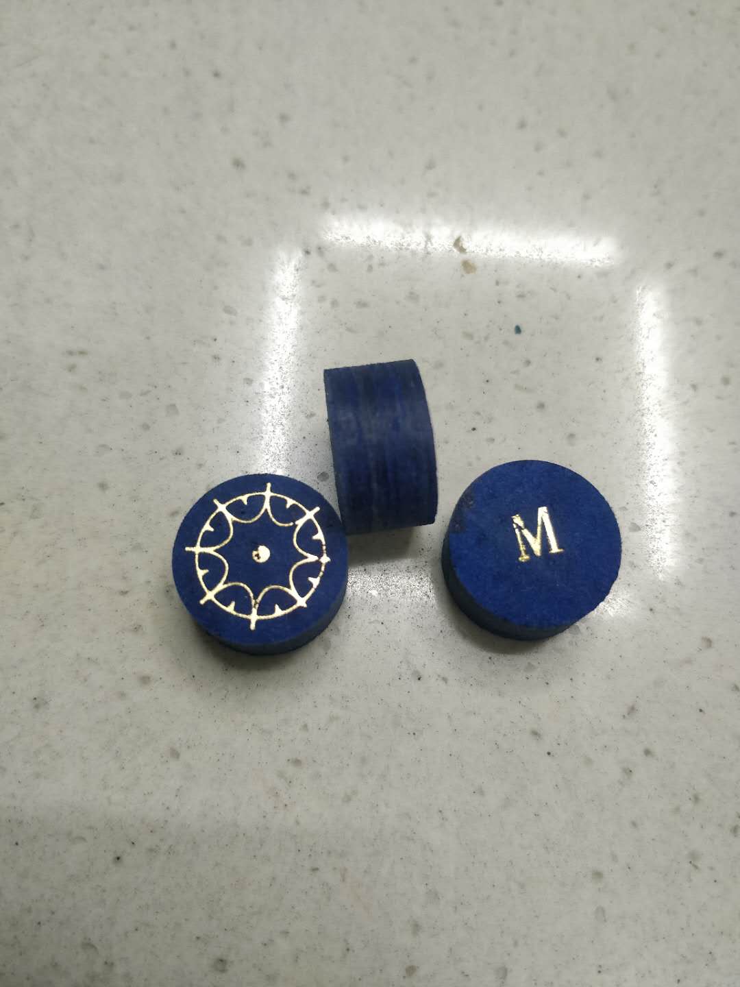 Black hole pool cue leather tip American style cue tip 9 balls blue 10 layers M14mm1