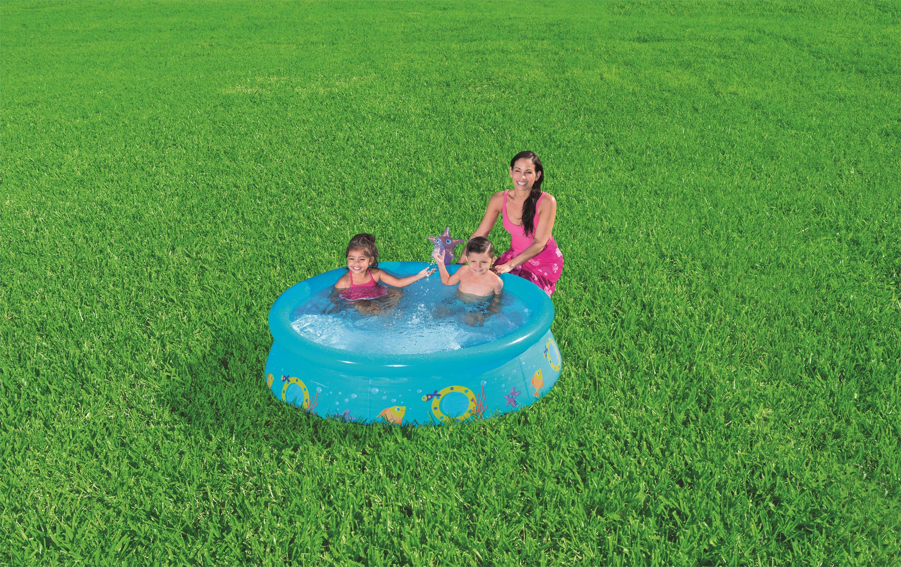 Bestway® 1.52m x 38cm 57326顶圈充气水池 儿童梯形喷水水池详情图2