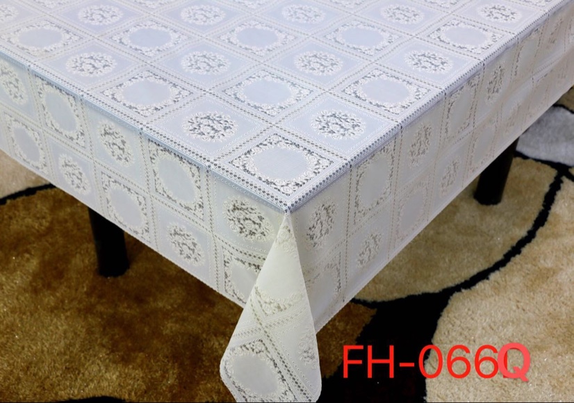 Tablecloth with coffee and white lace -.37*20 m