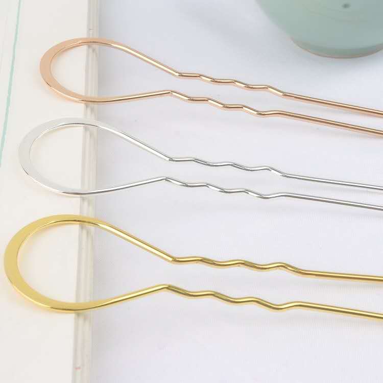Color-preserving copper accessories, ancient-style headwear material, hairpin 30×100mm, flattened hairpin main body