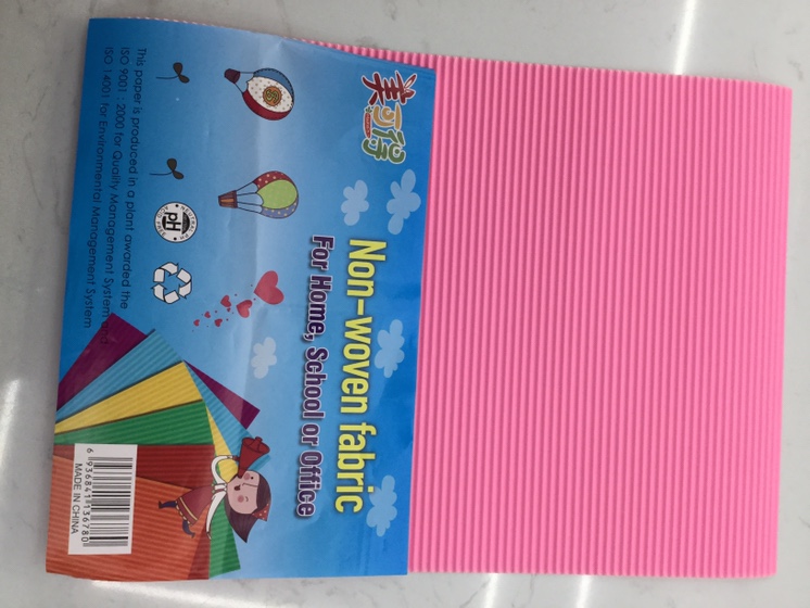 Pink corrugated paper