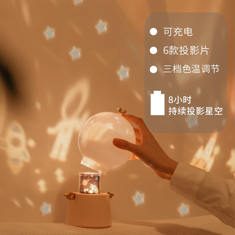 创意守护天使投影灯浪漫满屋音乐盒卧室usb充电led夜灯生日礼物详情图5