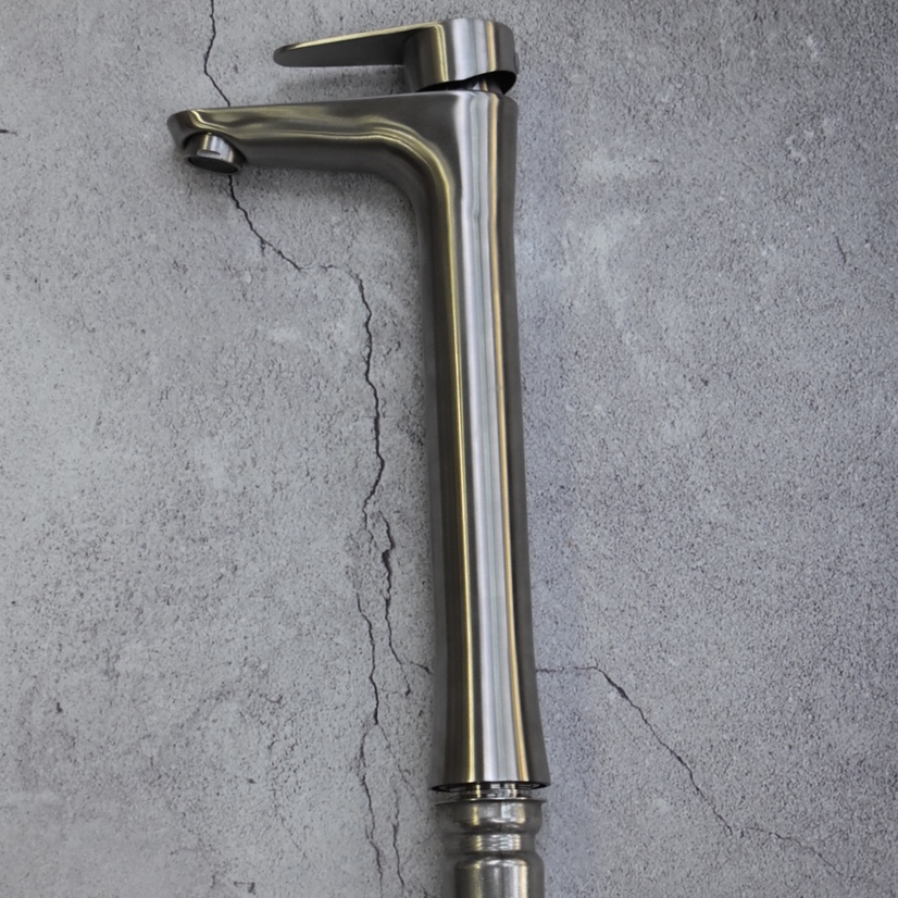 304 lavabo de acero inoxidable grifo de agujero único grifo frío