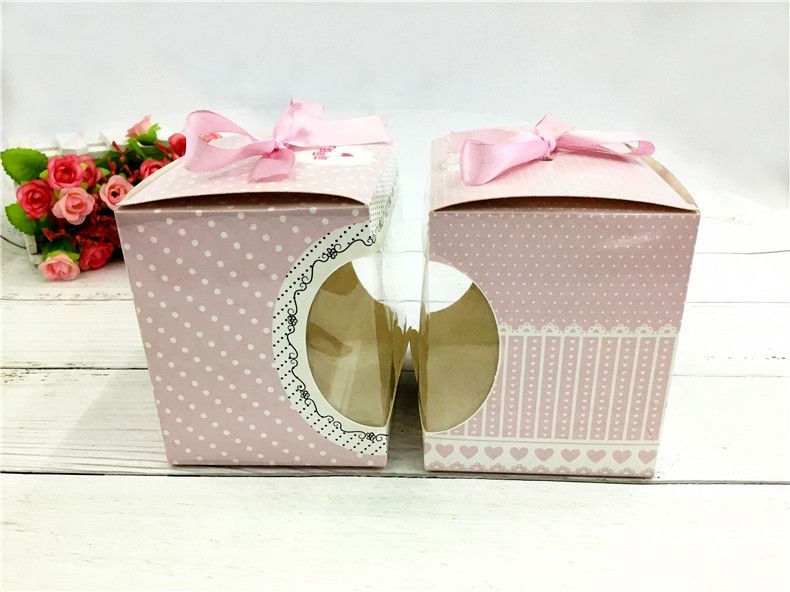 时尚可爱粉色波点白卡纸盒 彩盒定制 通用包装盒 打底裤盒详情图4