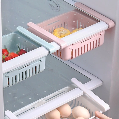 Refrigerator Retractable Storage Rack