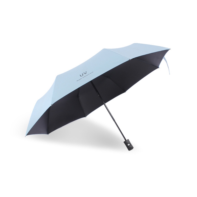 Fully automatic UV all-weather dual-purpose umbrella, folding sun umbrella for men and women, black rubber sunshade umbrella, custom logo advertising umbrella, sunshade umbrella Specification image