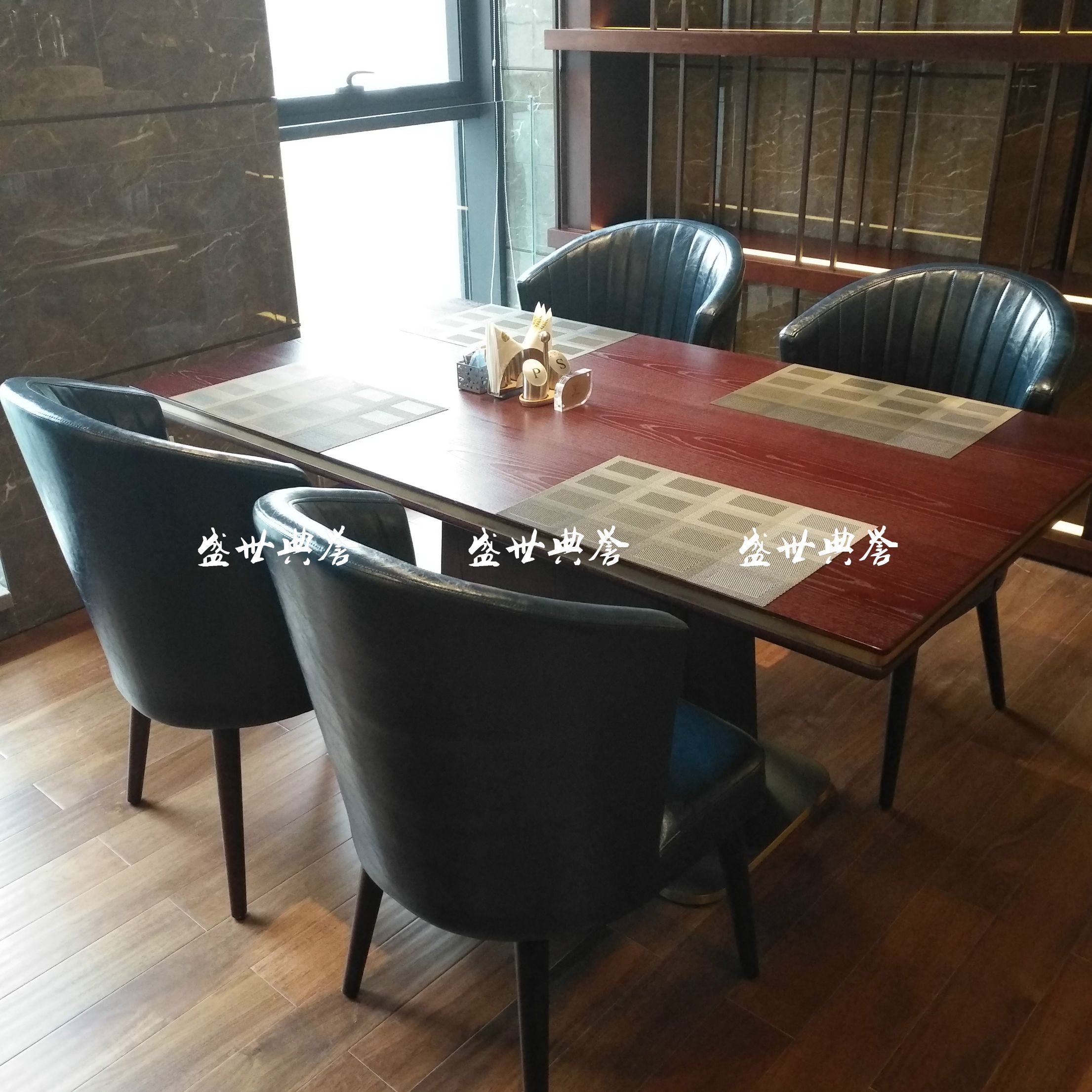 上海国际酒店西餐厅餐桌椅星级饭店早餐桌度假酒店自助餐厅实木桌详情图2