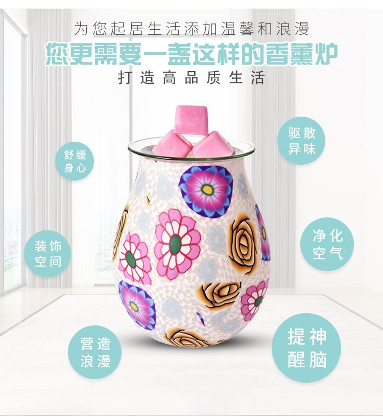 Creative 3d glass white flower pattern creative glass aroma lamp, romantic art for home, sleep aid, fresh air detail image 4