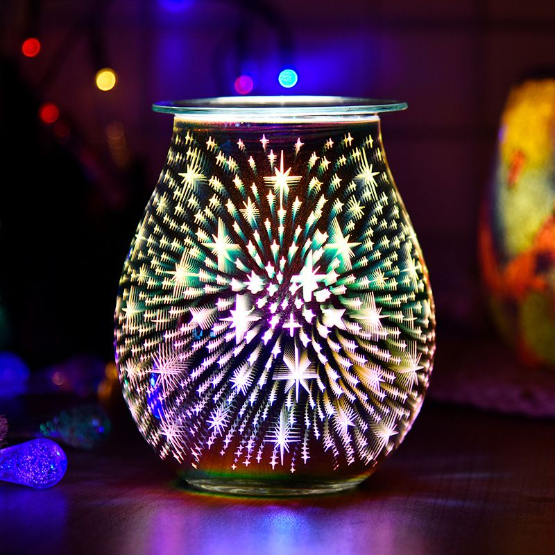 Hot style 3D glass electric aromatherapy machine creative essential oil perfumer for scented candles without fire