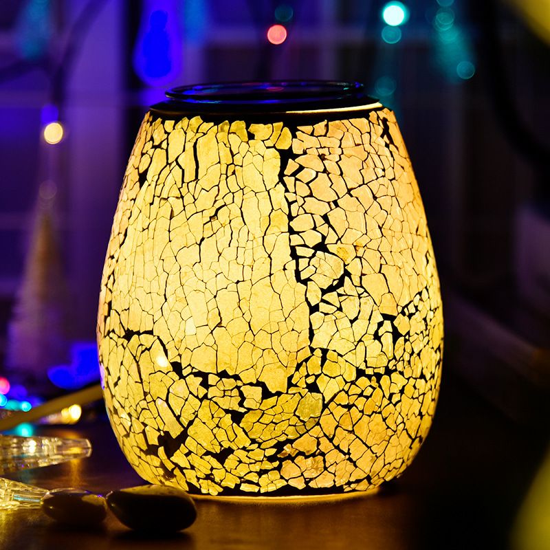 New colorful gradient Mosaic incense lamp plug-in wax warm incense burner Night lamp electric incense burner