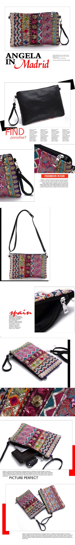 新品休闲帆布印花女士手提双肩背包网络货源详情图1