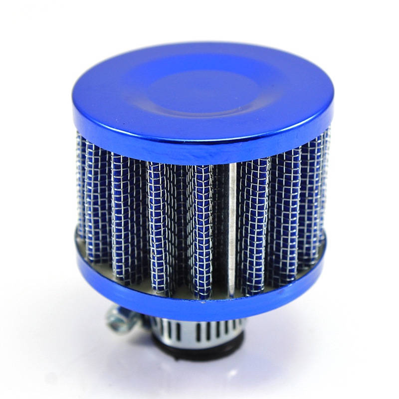 High-flow mushroom head exhaust pipe for car modification, small mushroom head air intake filter, mushroom head air filter element 12M blue
