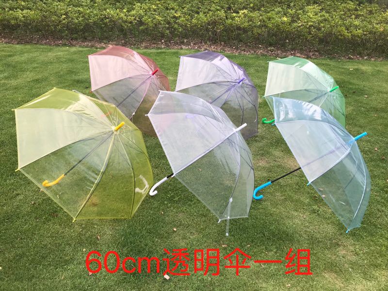 53Cm 8 Transparent Leisure Umbrellas For Women Sunny Rain Korea
