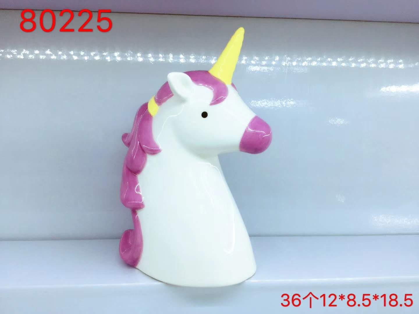 独角兽存钱罐陶瓷陶瓷装饰工艺品陶瓷工艺软装饰品北欧