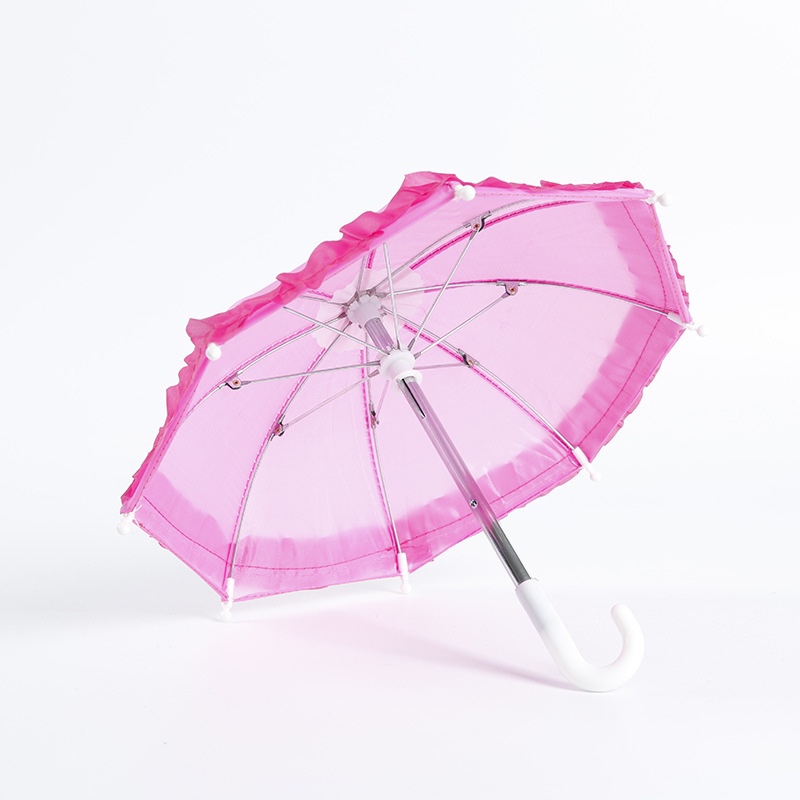 Factory direct sales of small and mini children's toy umbrellas, artistic decorative polyester silk patterned fabric small umbrellas in mixed sets, available in stock undefined