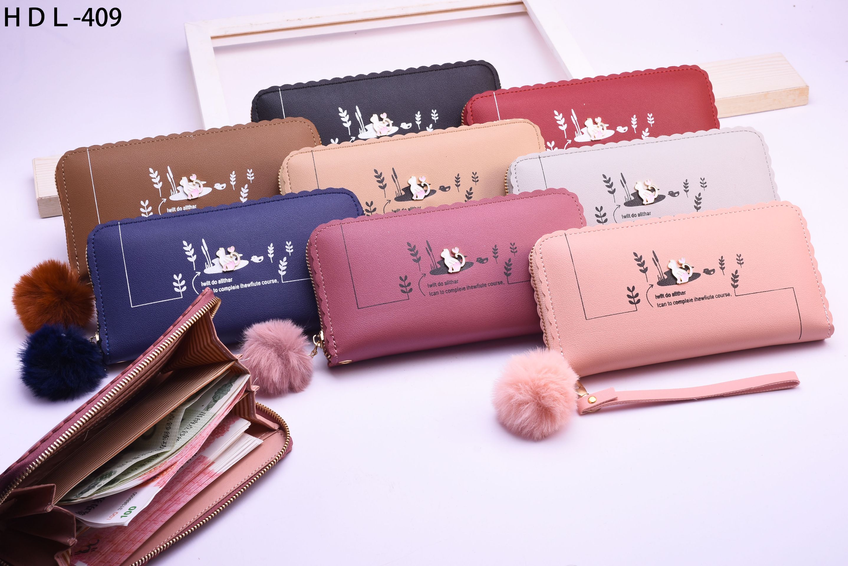 New girls in the long mobile phone bag single zipper portable simple convenient large capacity multi - slot manufacturers direct thumbnail