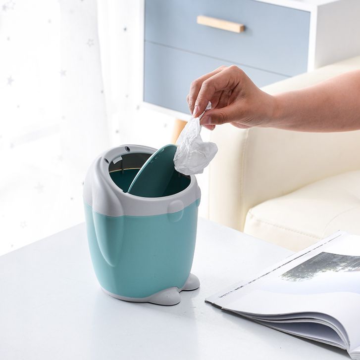 The cartoon white rabbit desktop trash can is a compact, multi-functional, sturdy and durable classified trash can Specification image
