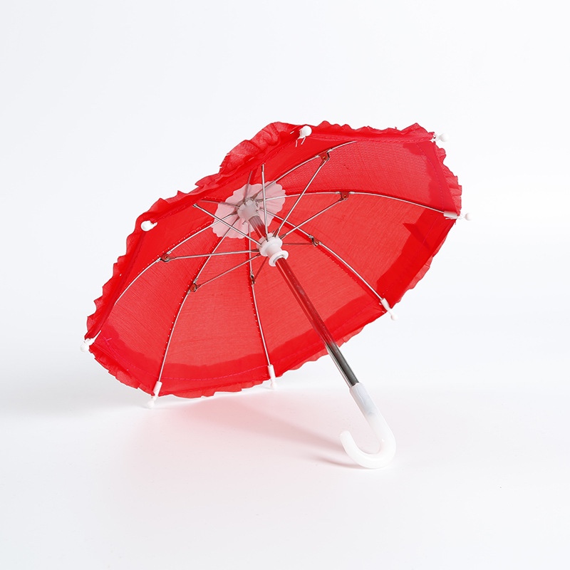 Factory direct sales of small and mini children's toy umbrellas, artistic decorative polyester silk patterned fabric small umbrellas in mixed sets, available in stock undefined