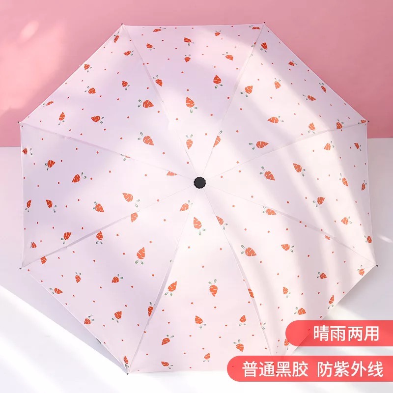 Customized wholesale of umbrellas, women's all-weather folding sunshades, sun umbrellas, sun protection umbrellas, ultraviolet advertising logos Specification image