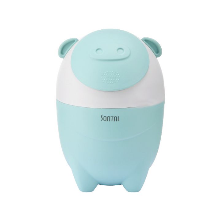 Fashionable and creative cartoon cute pig desktop trash can, push-type large-capacity multi-functional compact classified trash can Item Picture