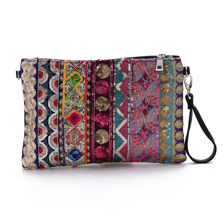 新品休闲帆布印花女士手提双肩背包网络货源